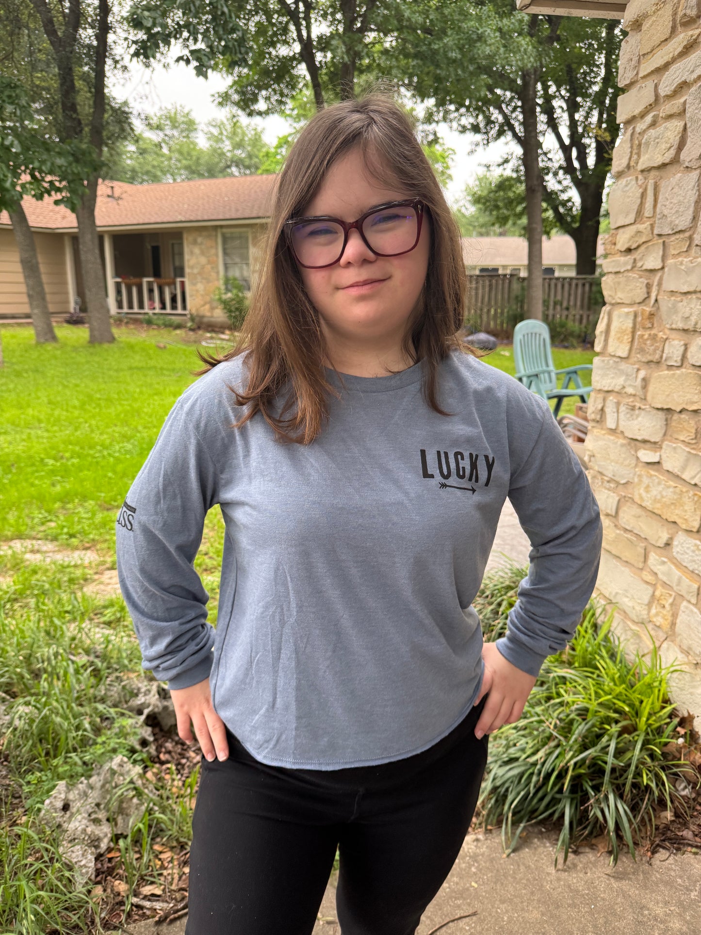 Lucky Cropped Long Sleeve T-Shirt
